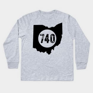 740 area code Ohio Columbus Kids Long Sleeve T-Shirt